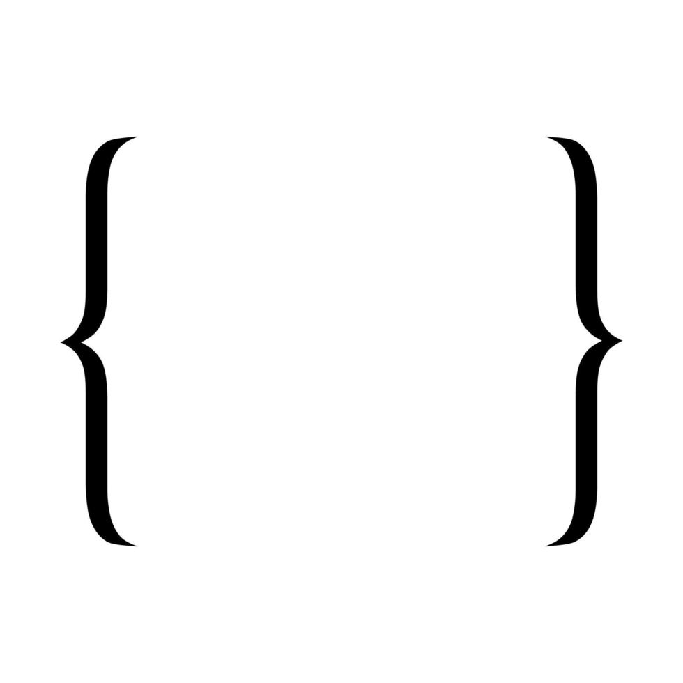 Bracket icon. Quote symbol vector