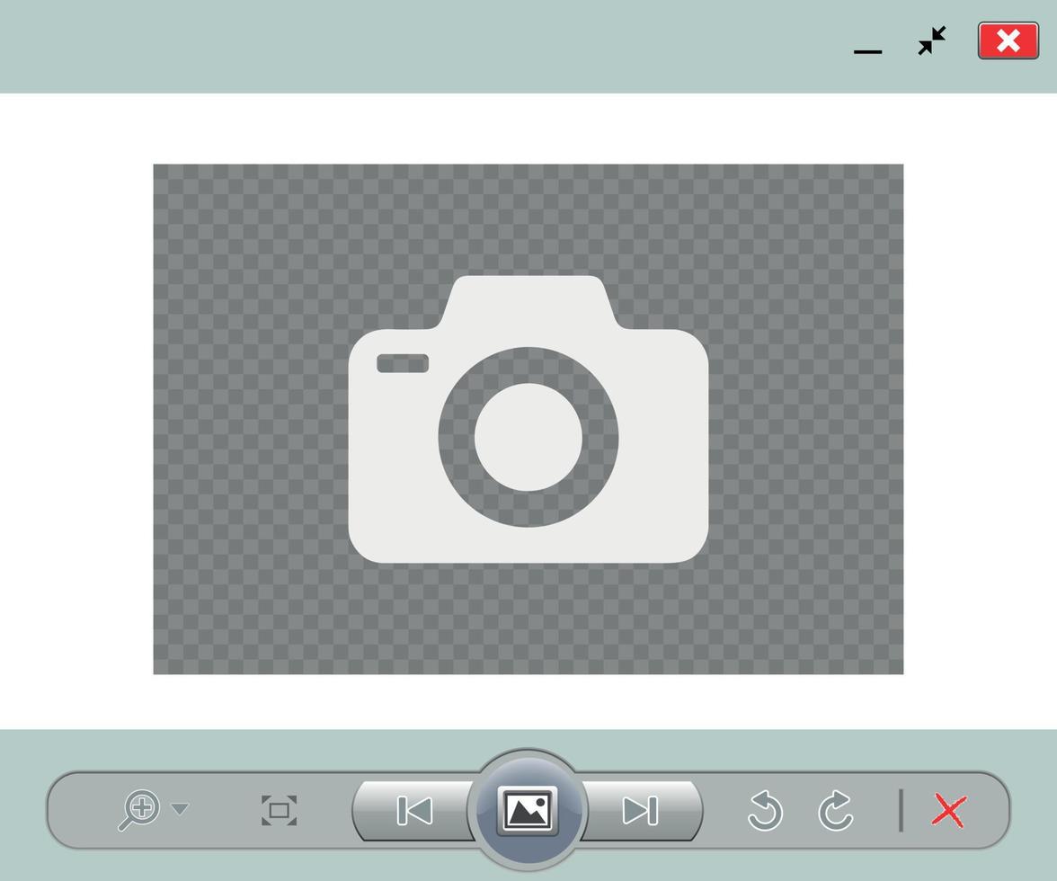 Web image viewer template . Vector