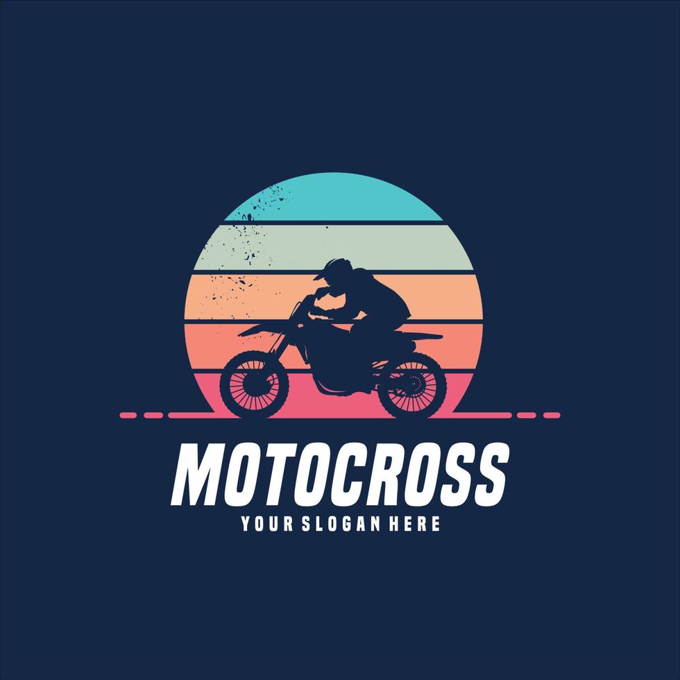 Motocross vector logo design