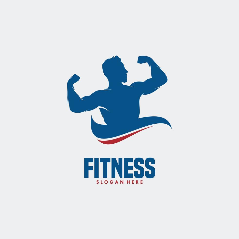 diseño de logotipo de gimnasio deportivo de fitness vector