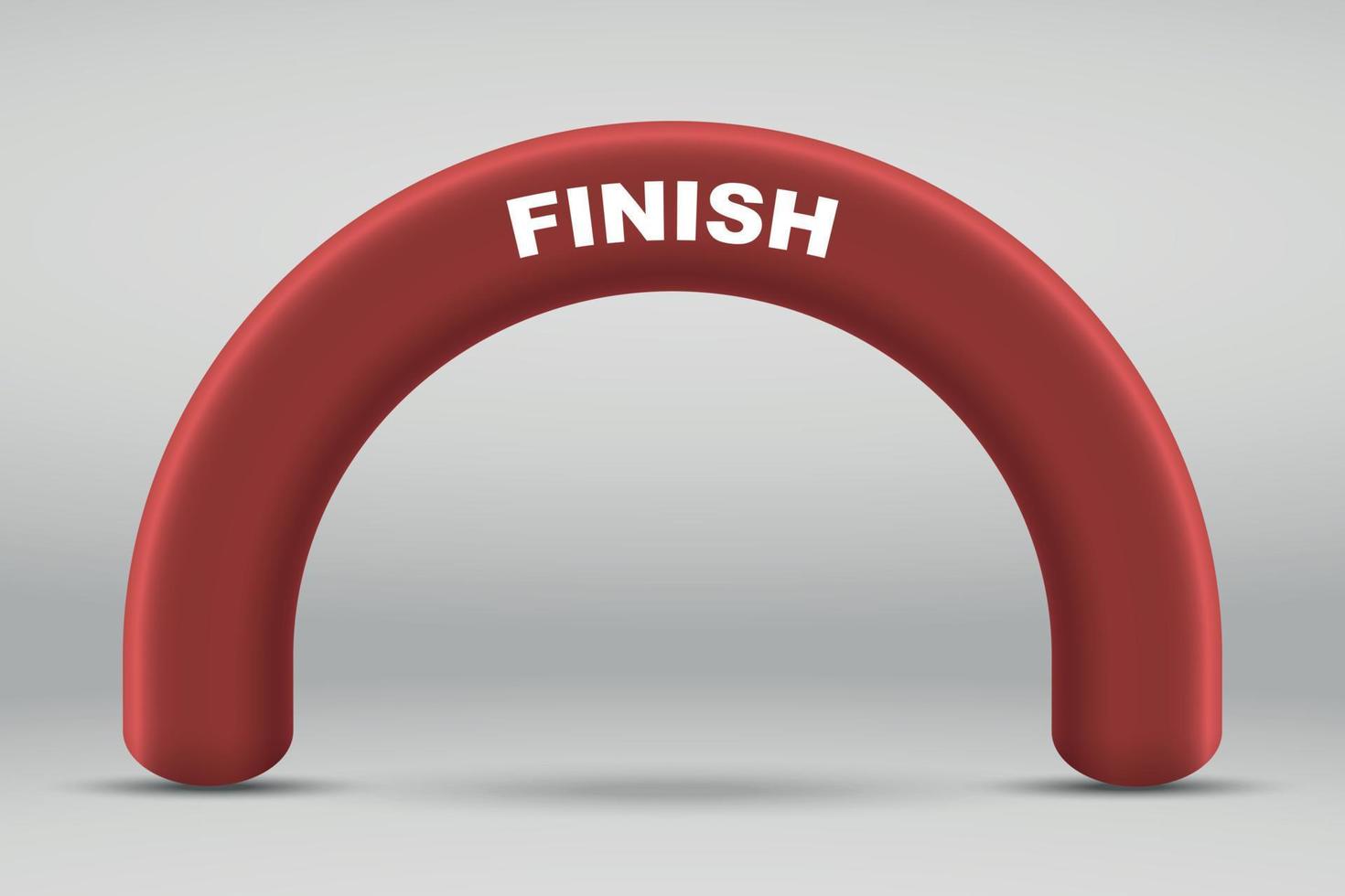 3D Inflatable finish line arch . Vector
