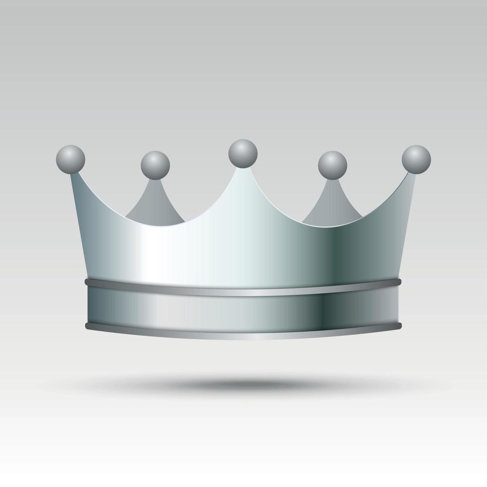 silver crown vector illustration
