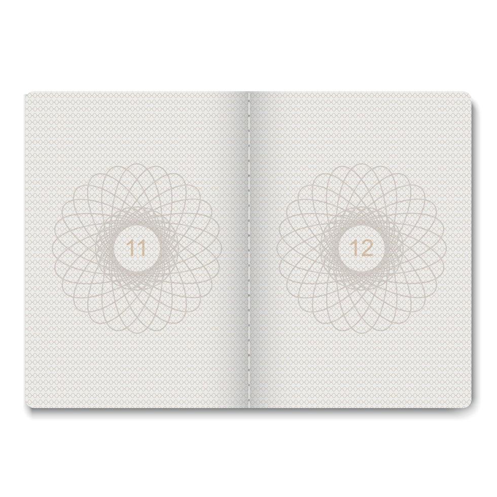 passport blank pages. vector