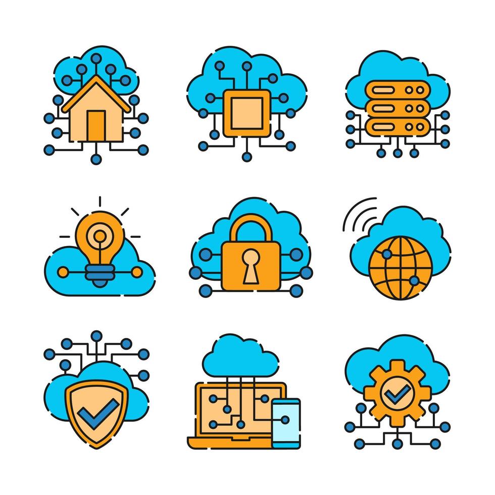 Cloud Icon Set vector