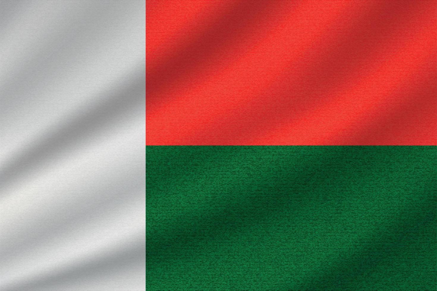 bandera nacional de madagascar vector