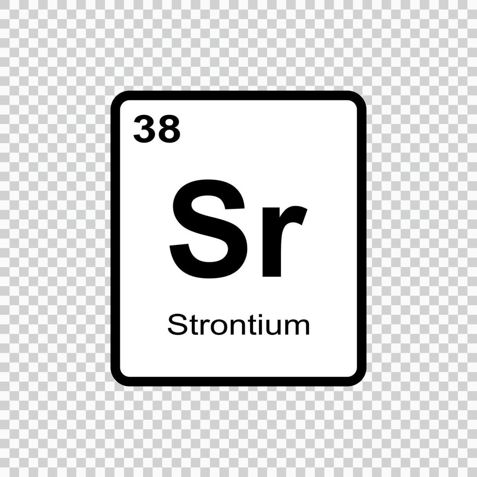 chemical element Strontium . Vector illustration