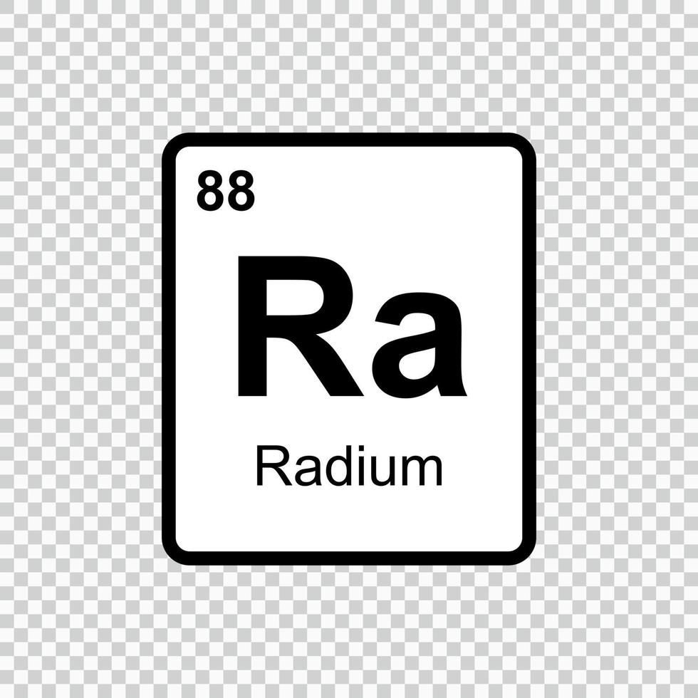 chemical element Radium . Vector illustration