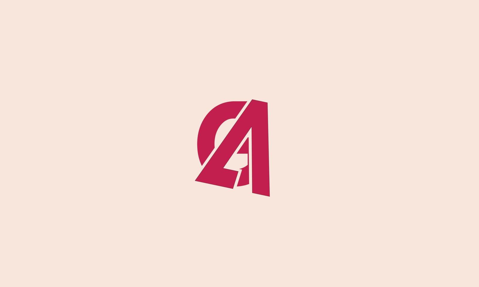 letras del alfabeto iniciales monograma logo ga,ag, g y a vector