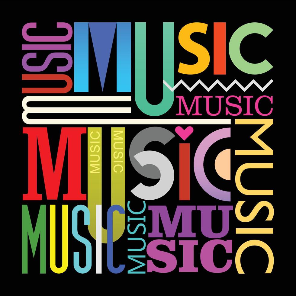 Music vector text design