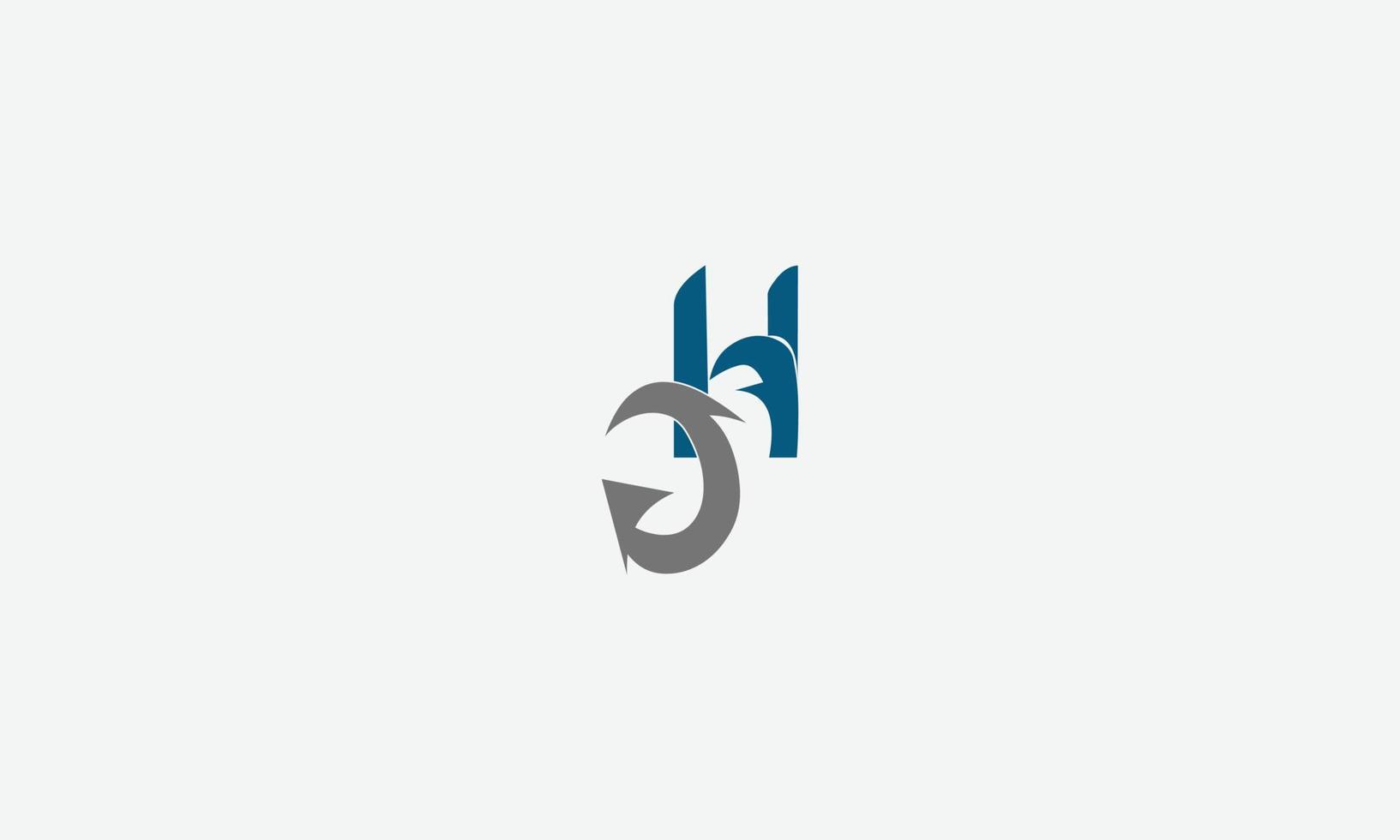Alphabet letters Initials Monogram logo GH,HG, G and H vector