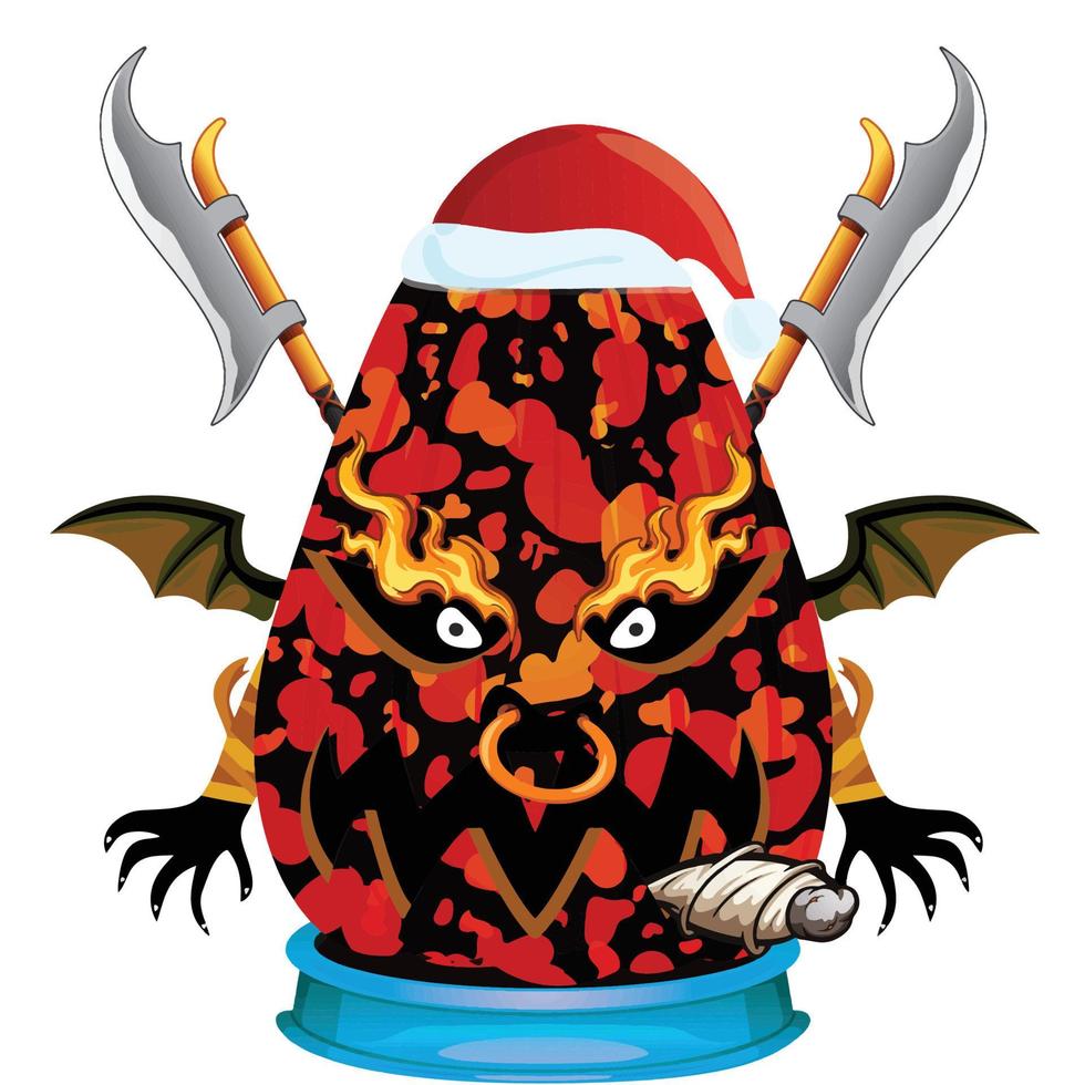 Creepy Party Halloween Pumpkin Head vector