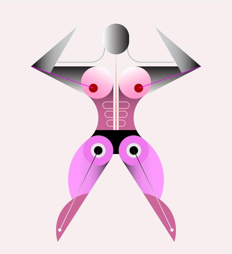 Female Bodybuilder Model vector
