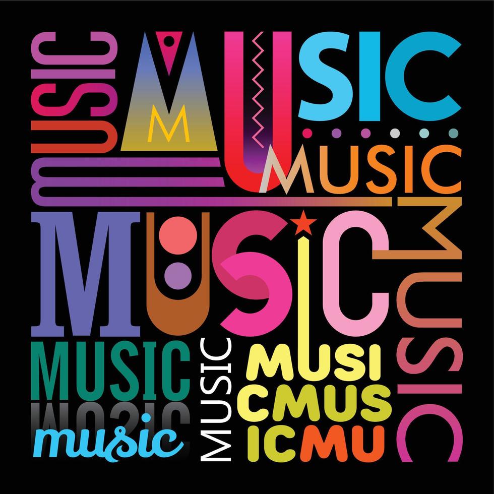 Music Text Design vector
