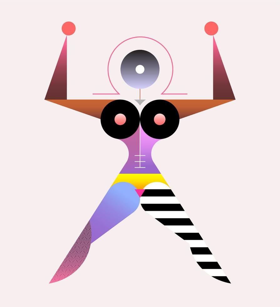 Bauhaus Woman Body Design vector