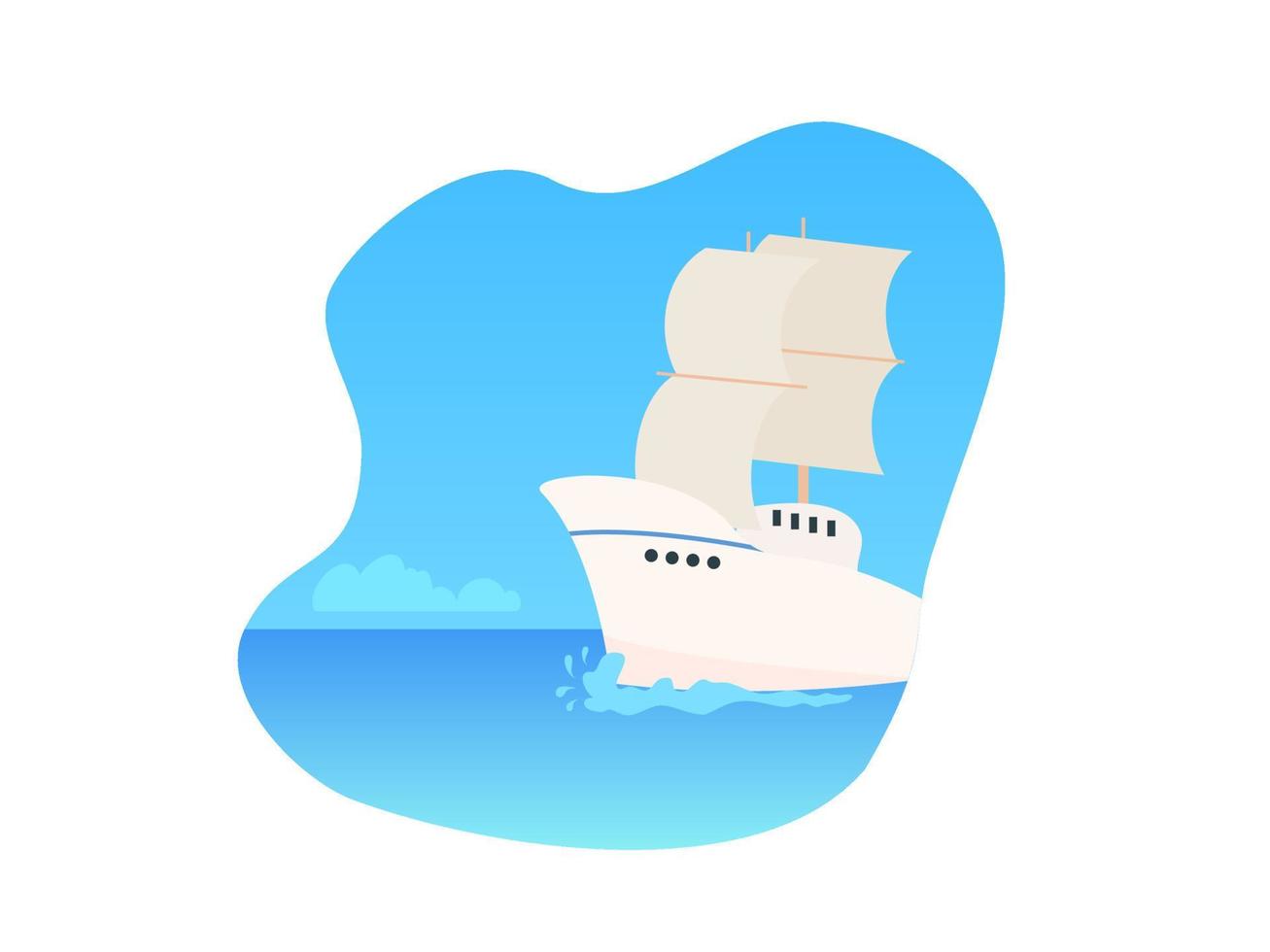 happy maritime day flat design vector