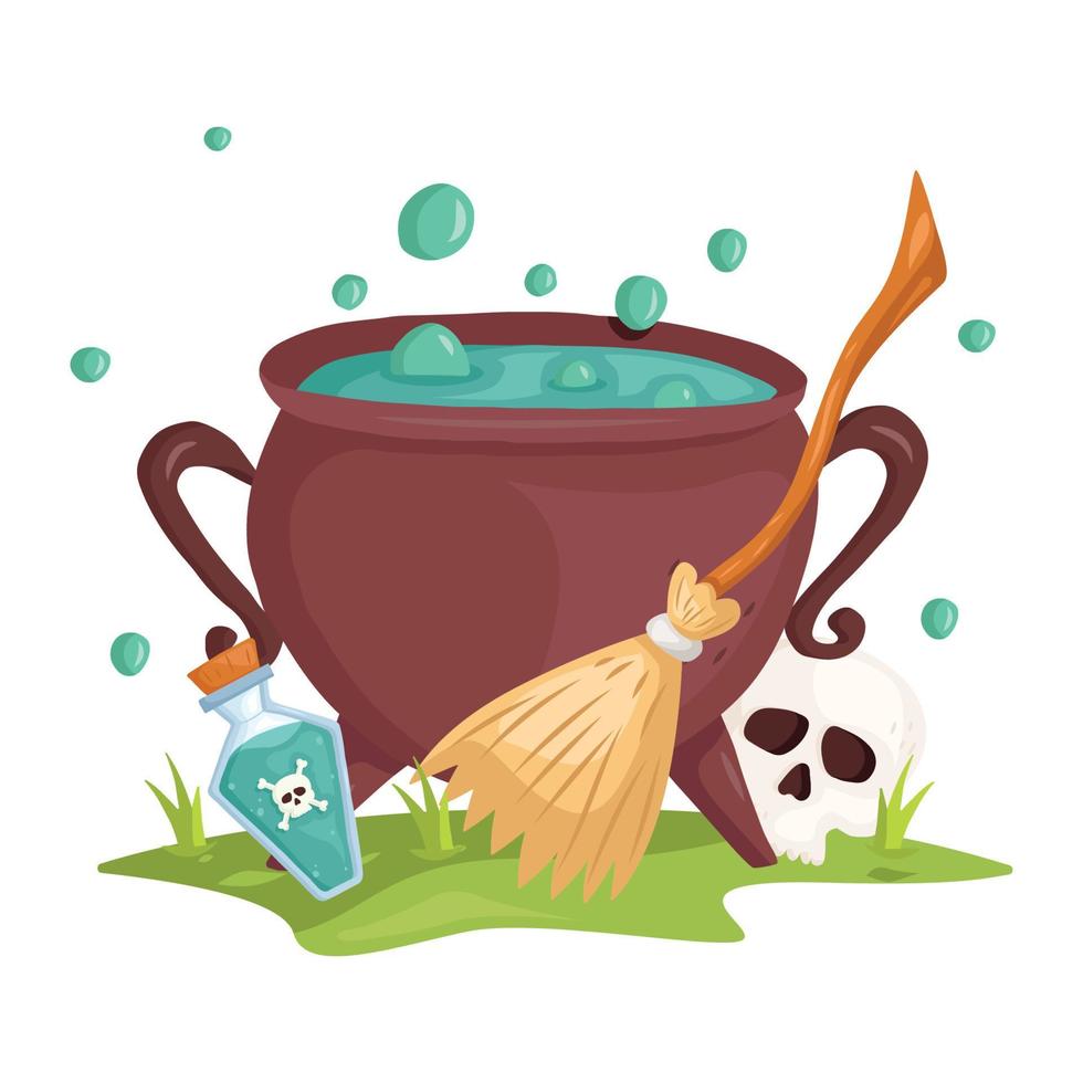 witch soup illustration vector