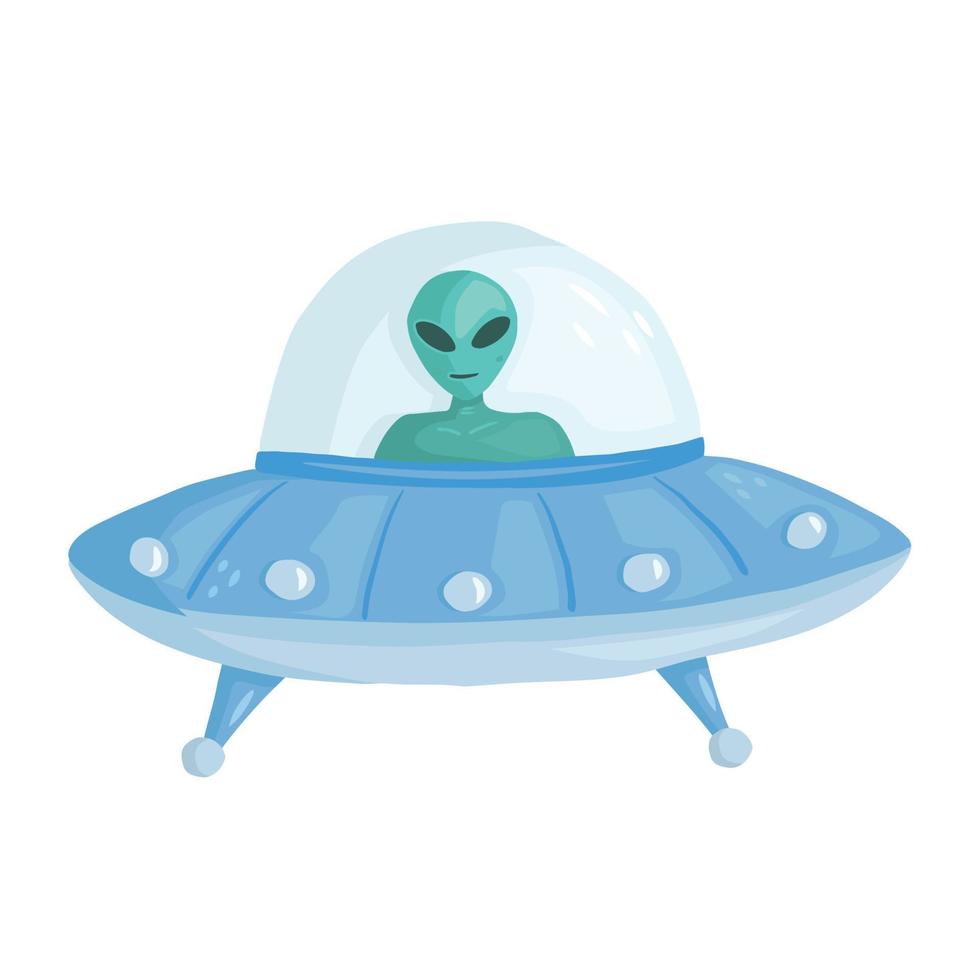 ilustración ovni alienígena vector