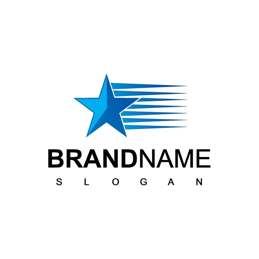 Star Logo Template Fast Concept vector
