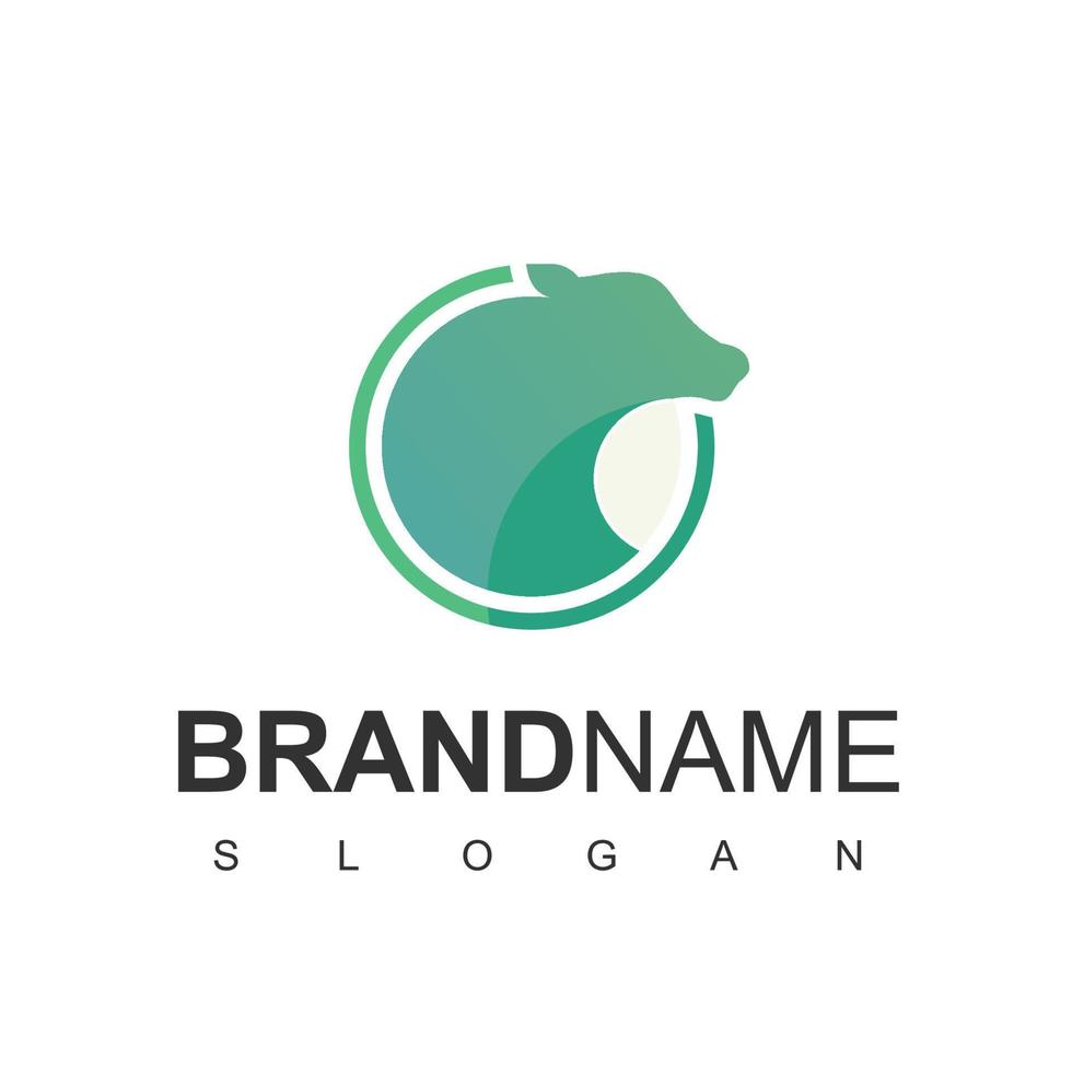 Cattle Logo With Angus Symbol vector