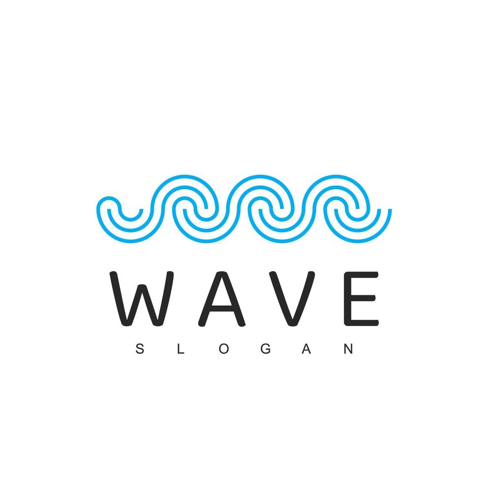 plantilla de diseño de logotipo de línea de onda vector