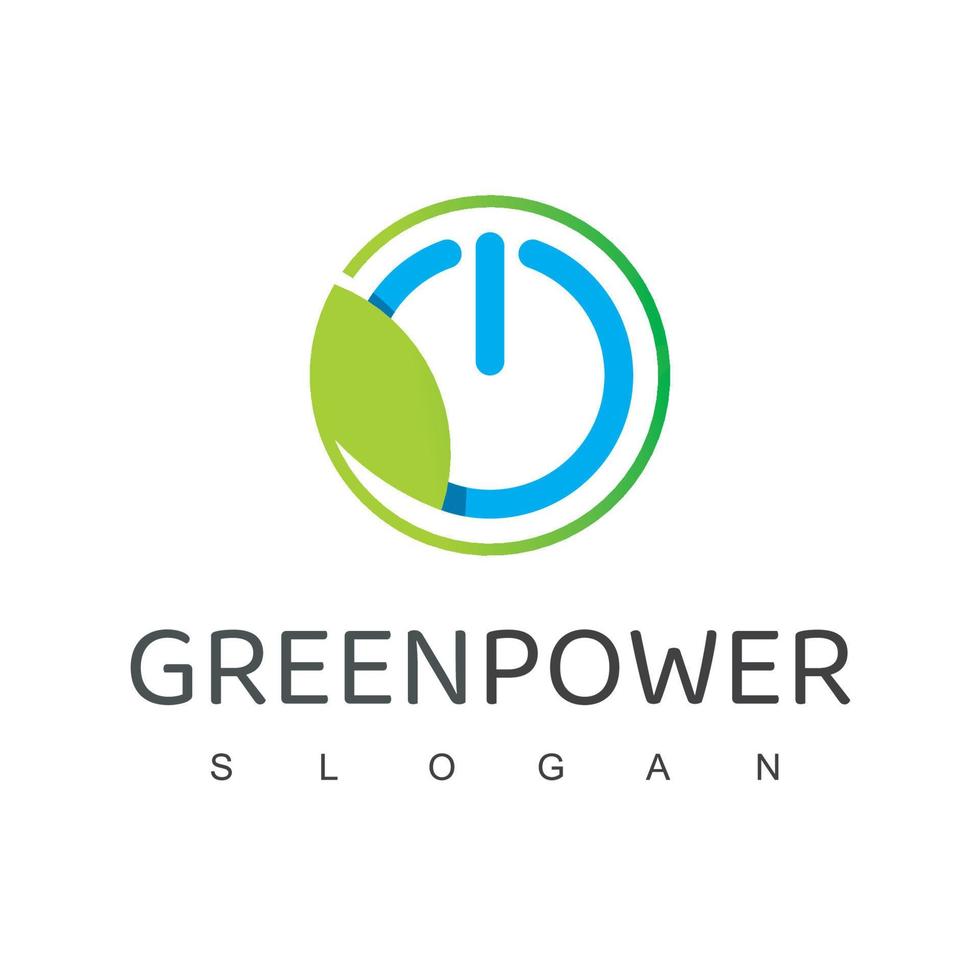 plantilla de logotipo de energía verde vector