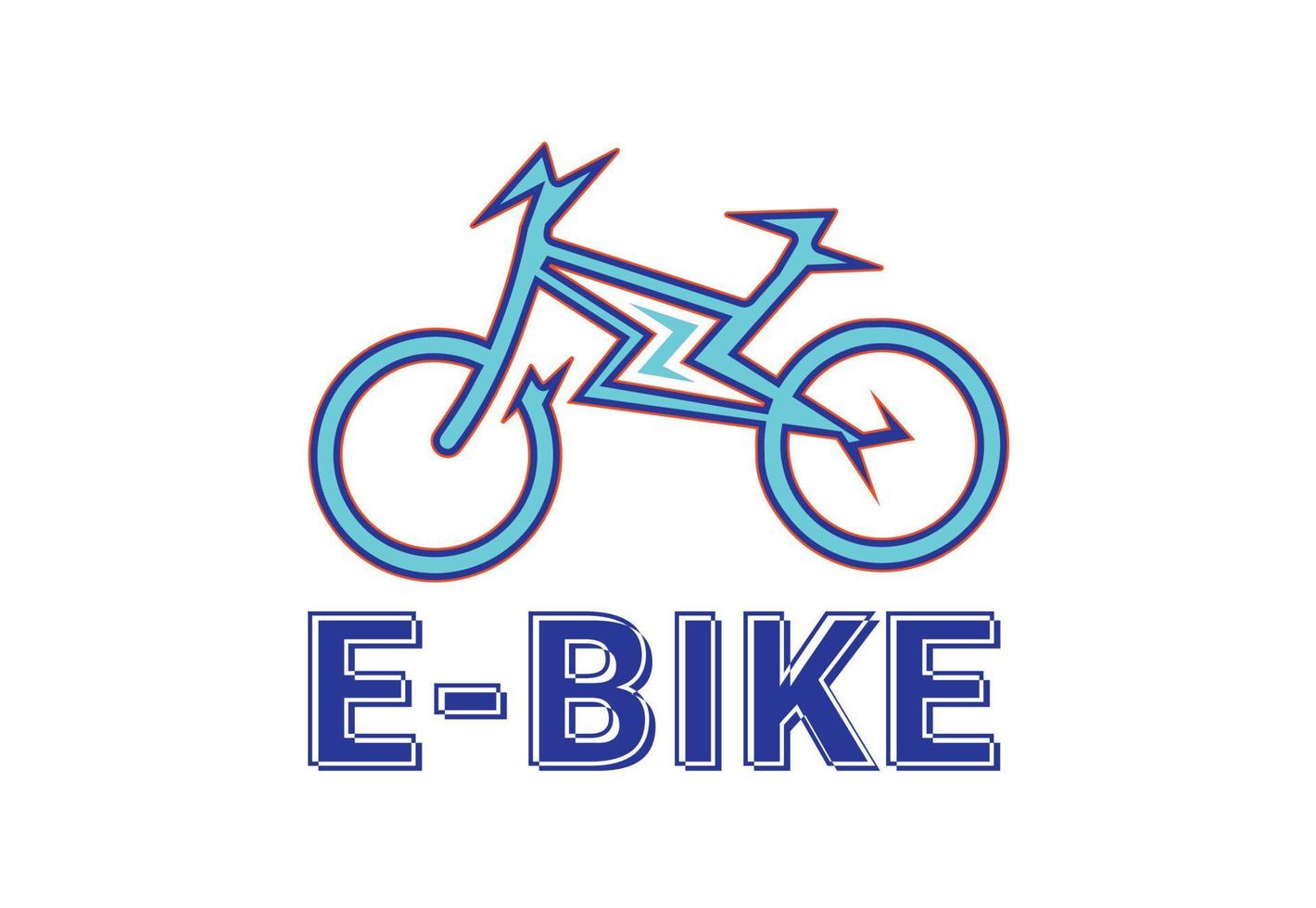 plantilla de diseño de logotipo e icono de bicicleta electrónica vector