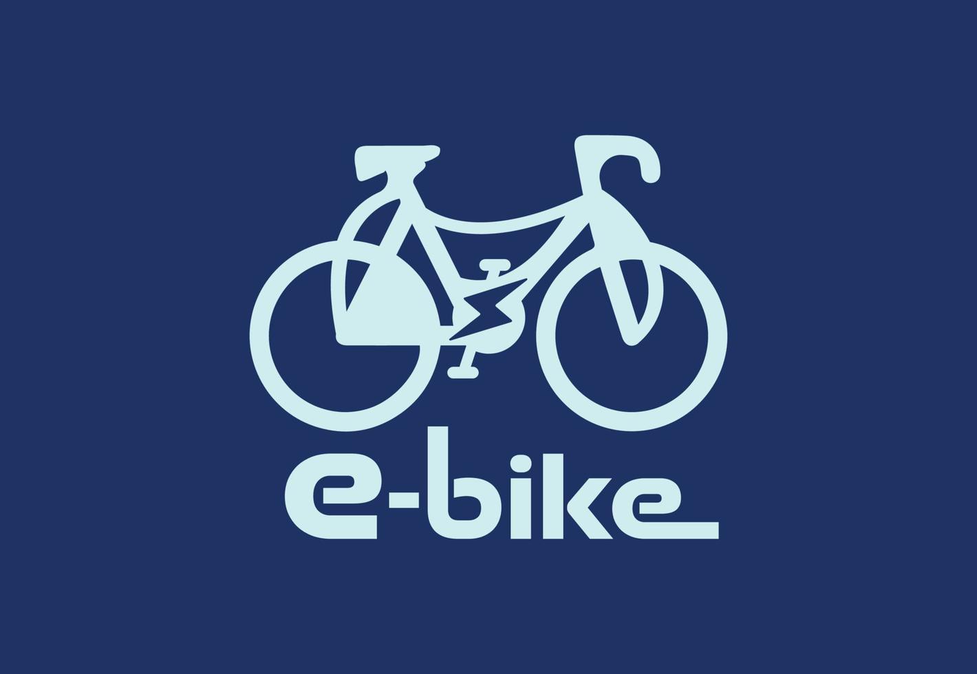 plantilla de diseño de logotipo e icono de bicicleta electrónica vector