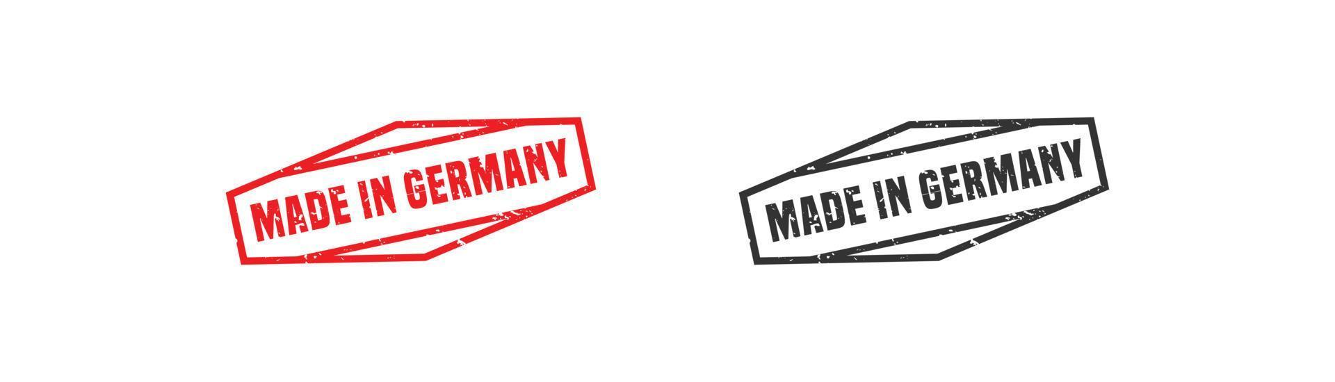 Made in germany stamp rubber with grunge style on white background. vector