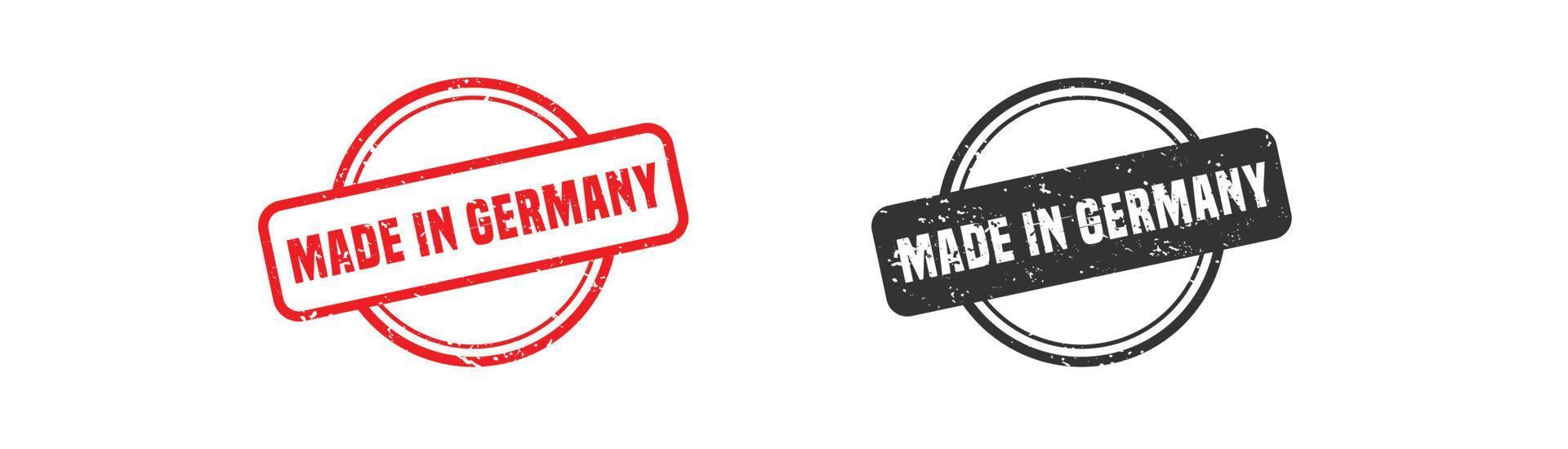 Made in germany stamp rubber with grunge style on white background. vector