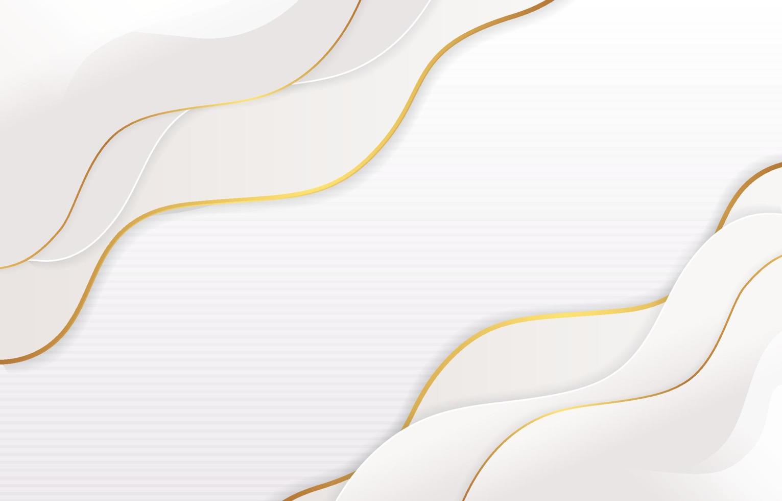 Luxury White and Gold Wave Background vector