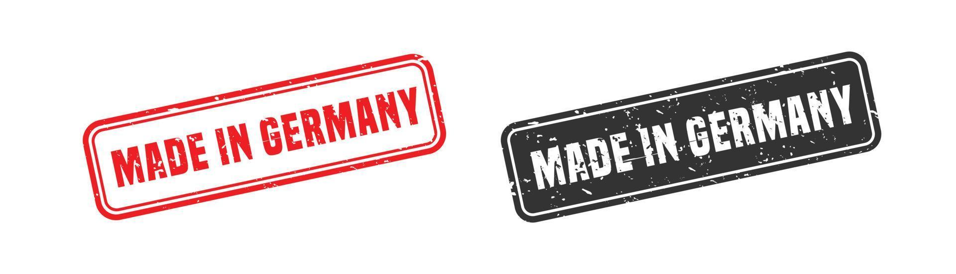 Made in germany stamp rubber with grunge style on white background. vector
