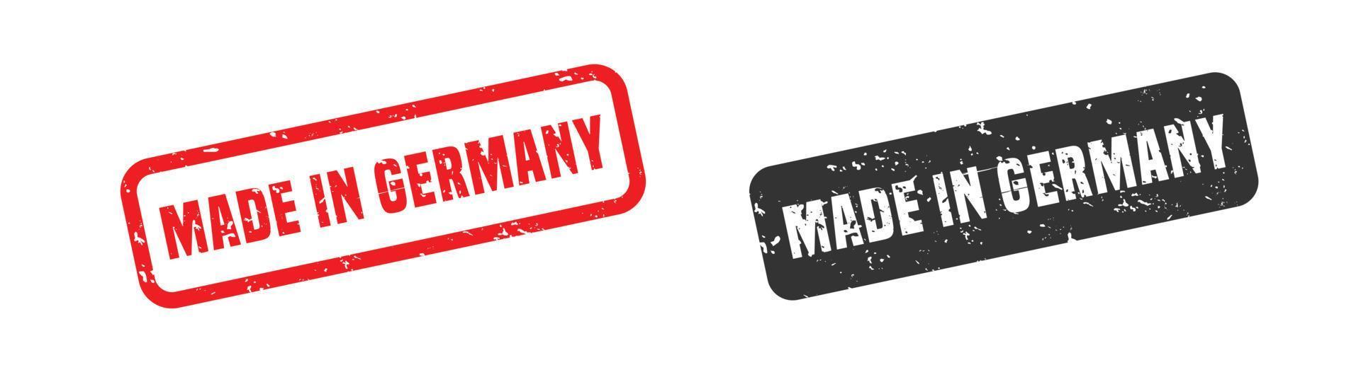 Made in germany stamp rubber with grunge style on white background. vector