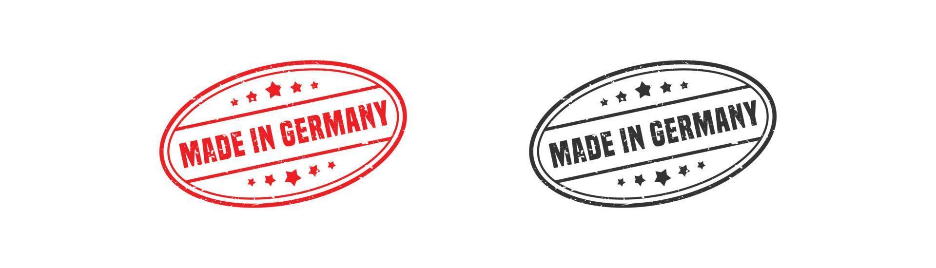 Made in germany stamp rubber with grunge style on white background. vector