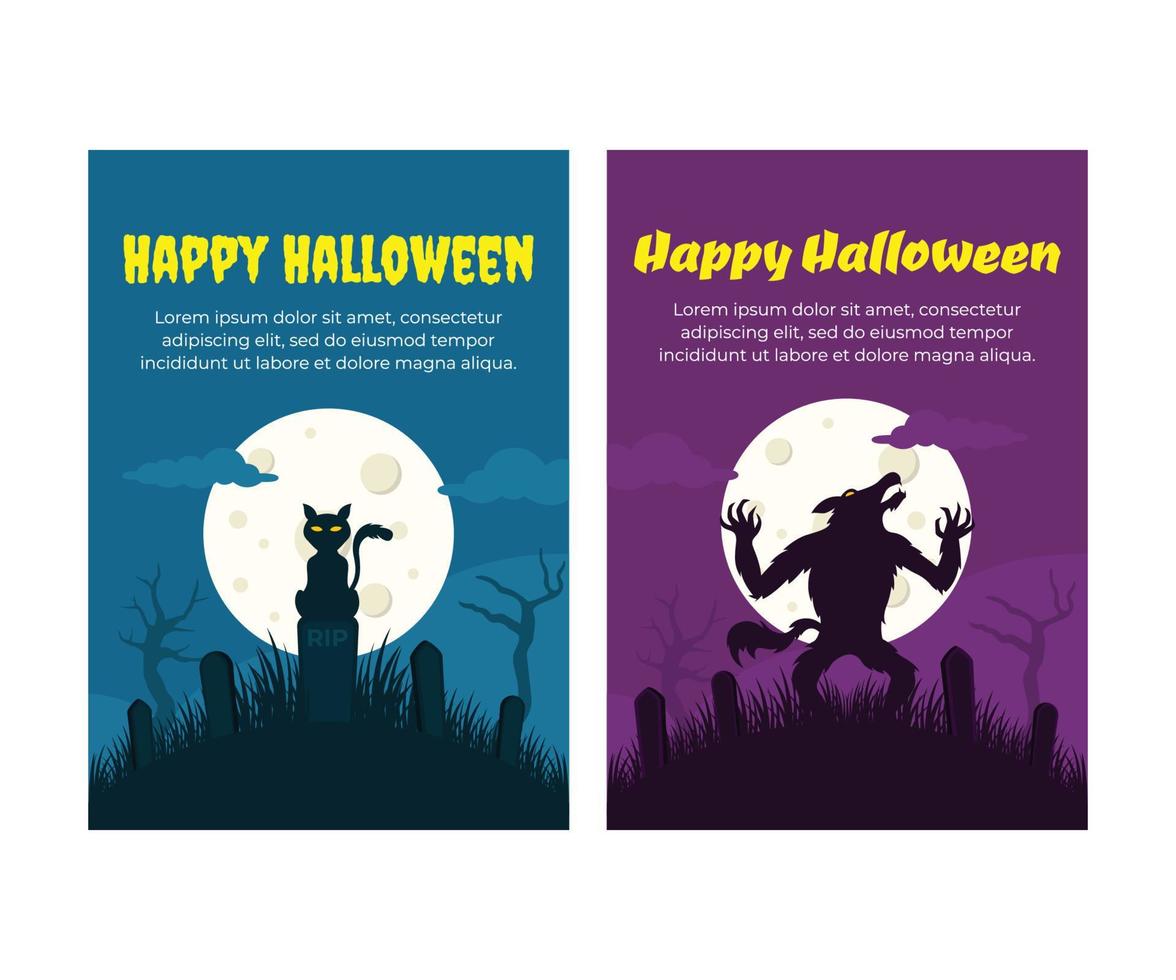 Poster for halloween night celebration vector