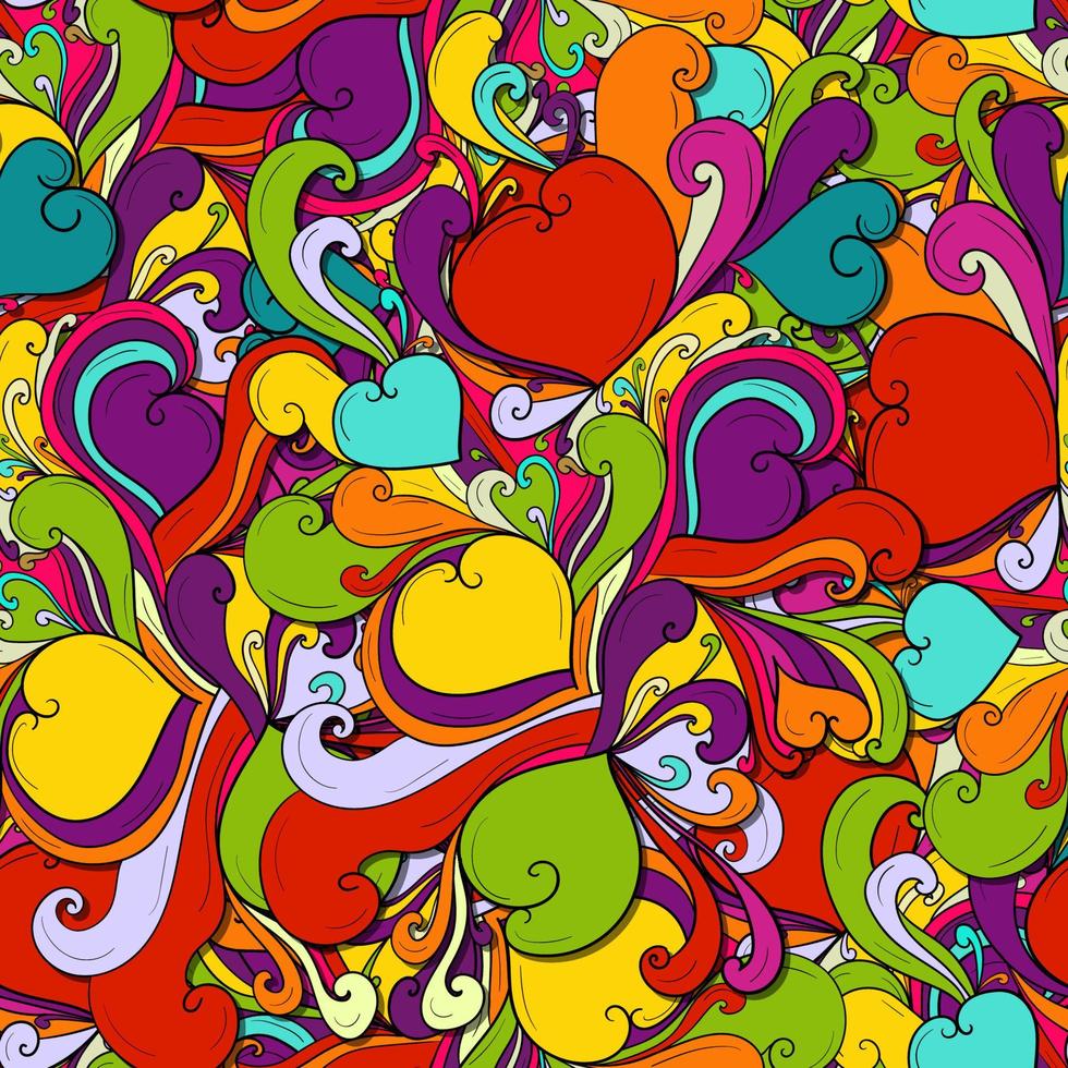 fondo abstracto sin costuras con corazones vector