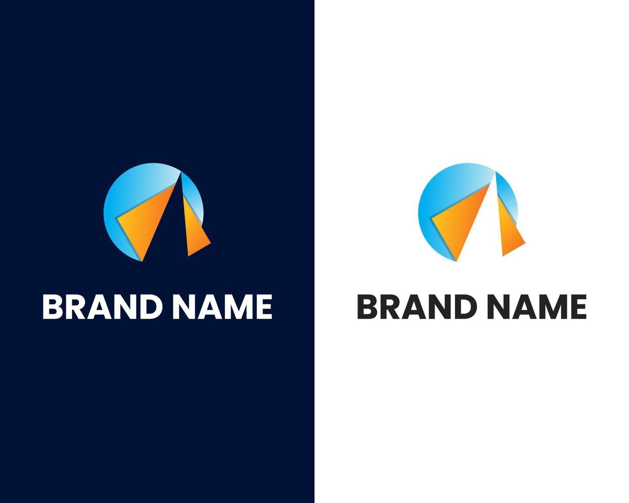 letter o and r mark modern logo design template vector