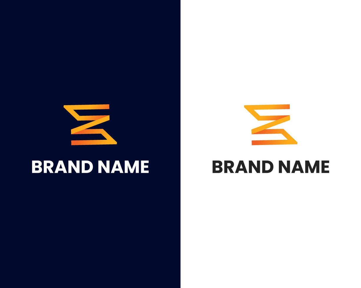 letter s and m mark modern logo design template vector