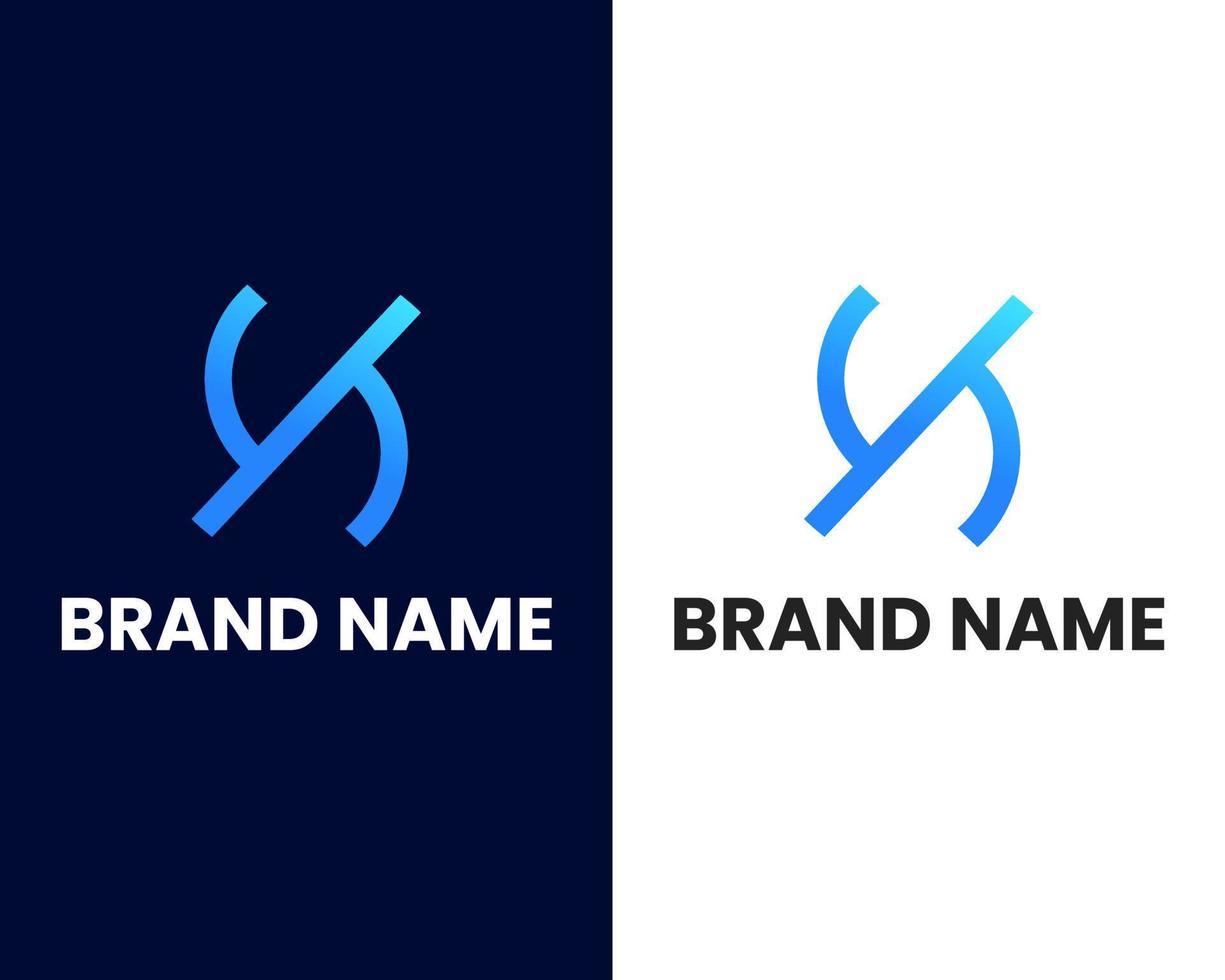 letter s and h mark modern logo design template vector