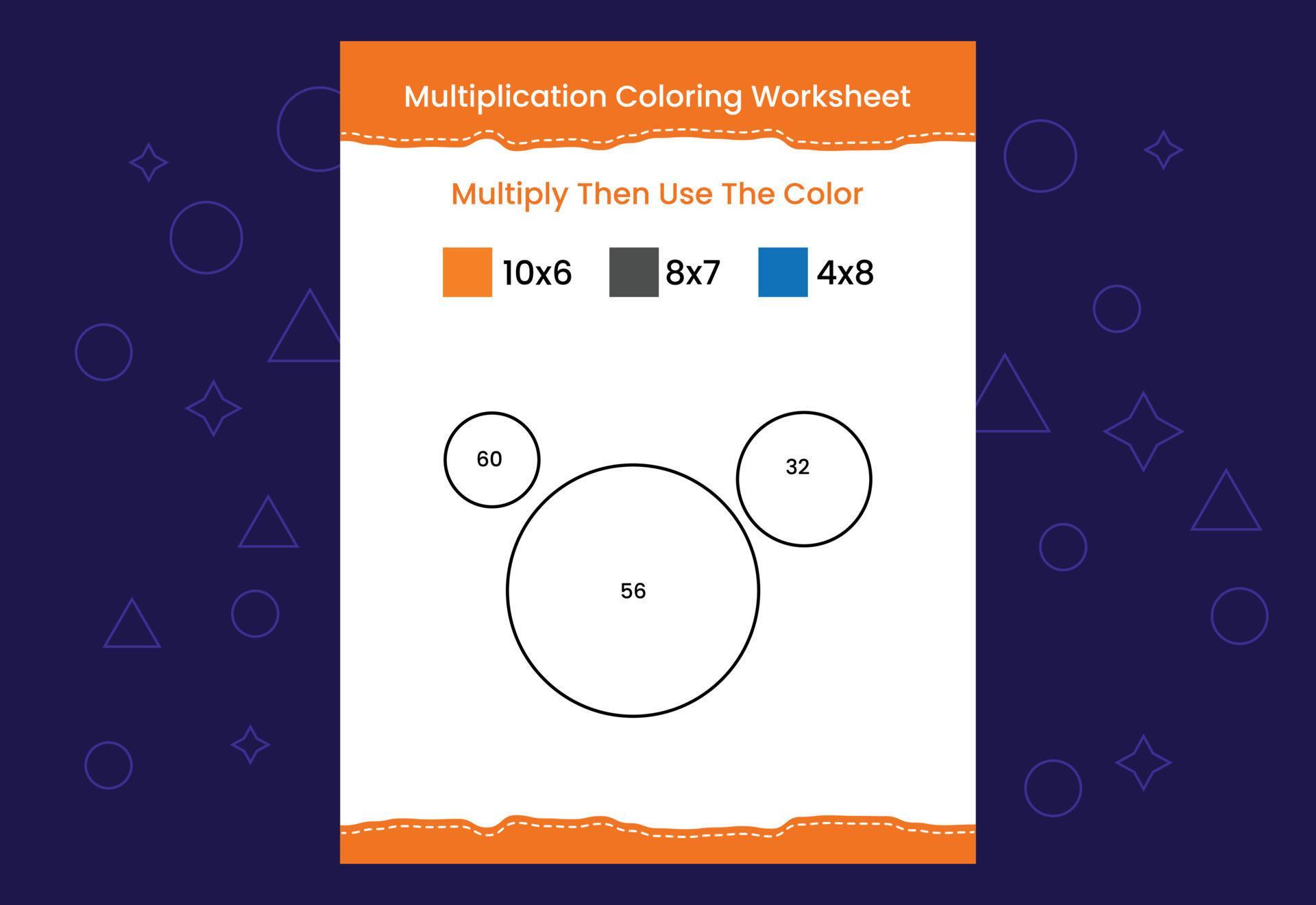 Multiplication Coloring Worksheet With The Image Color By Numbers Math multiplication-coloring-worksheet-with-the-image-color-by-numbers-math