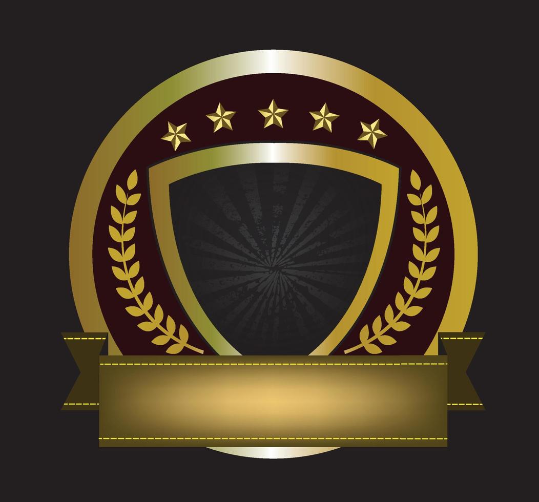 Illustration of Golden logo template vector