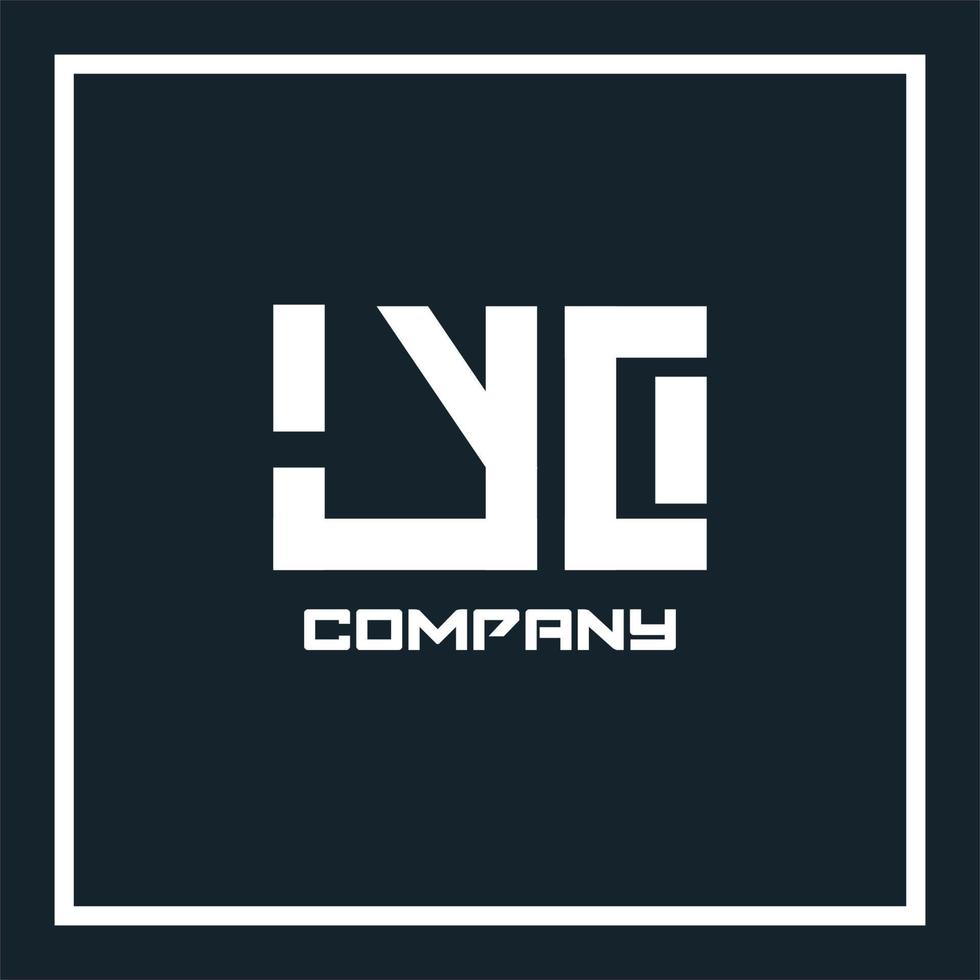 logotipo del monograma yc vector