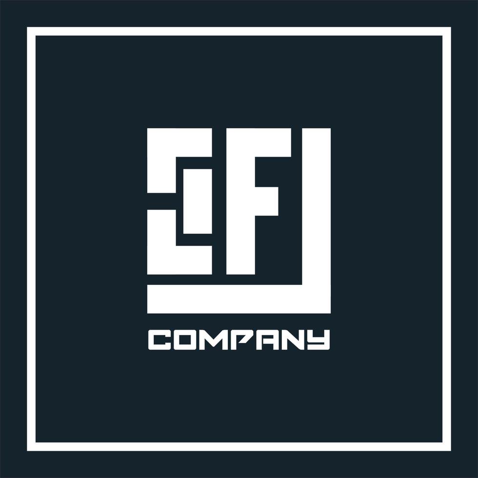 E  F  J MONOGRAM LOGO vector