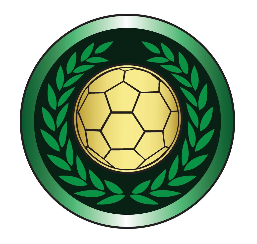 Golden soccer ball icon vector