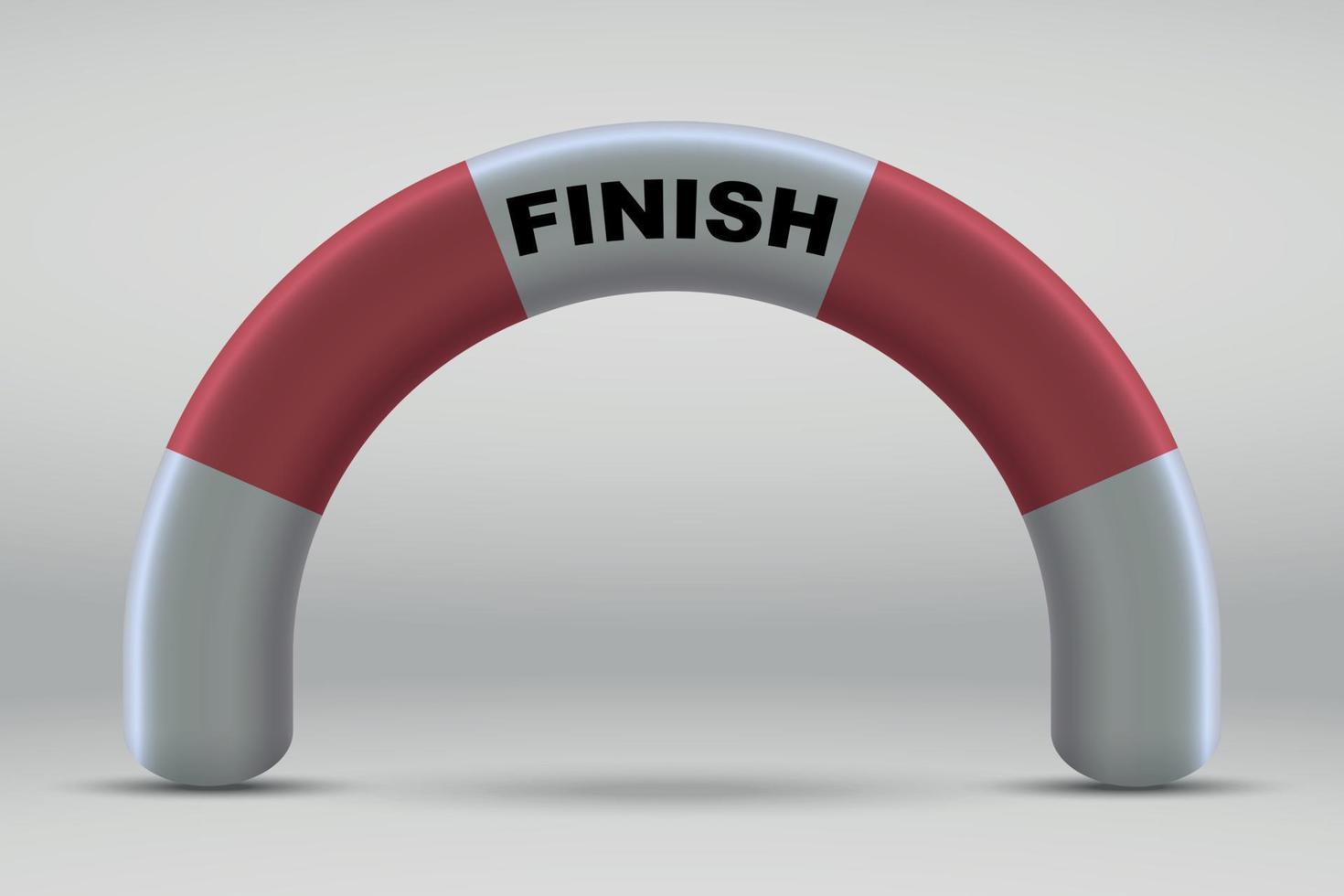 3D Inflatable finish line arch . Vector