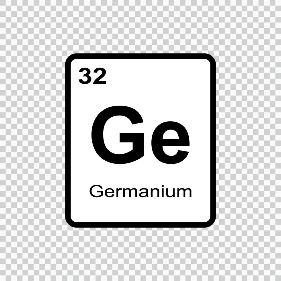 chemical element Germanium . Vector illustration