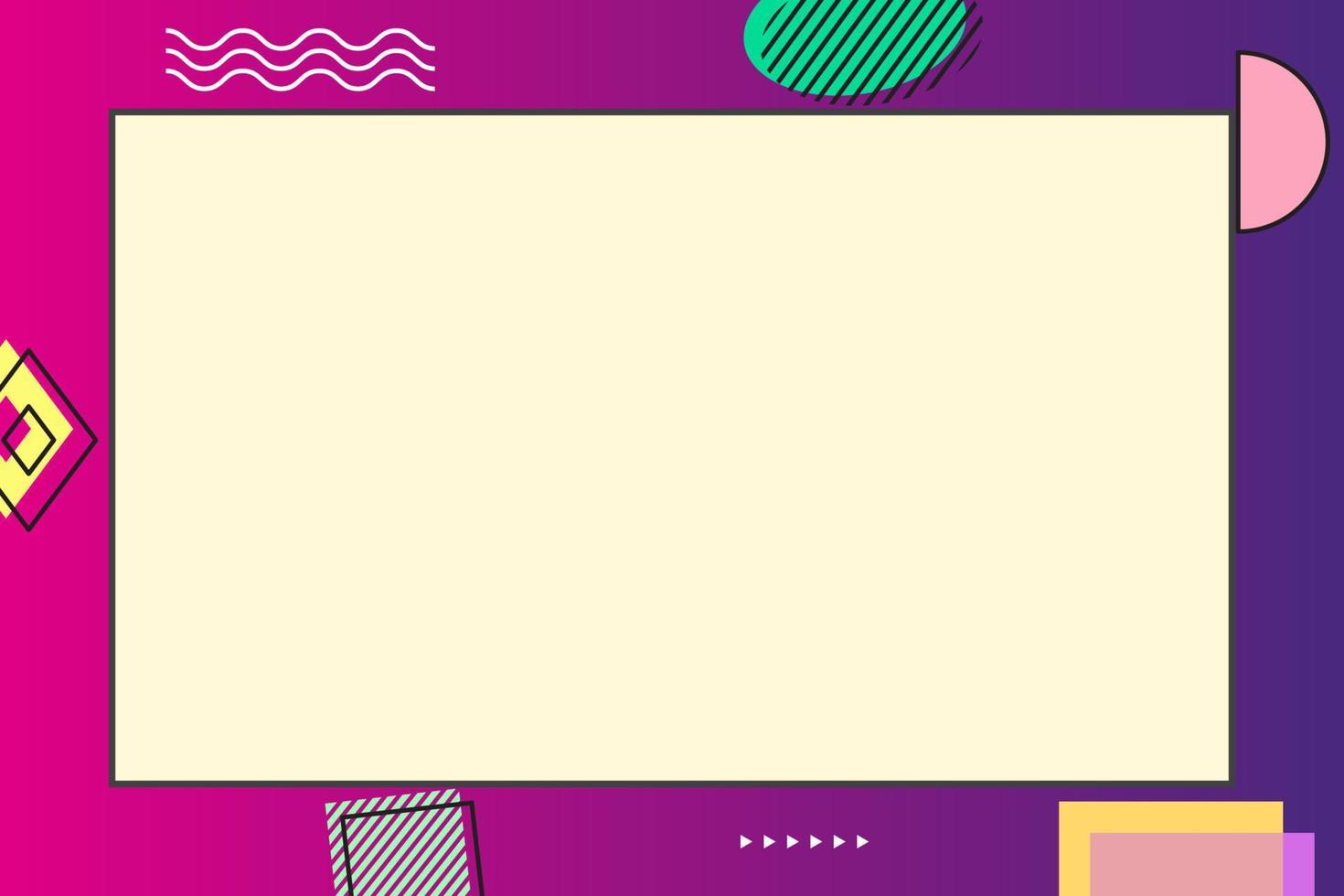 paper note with memphis element and gradient background vector