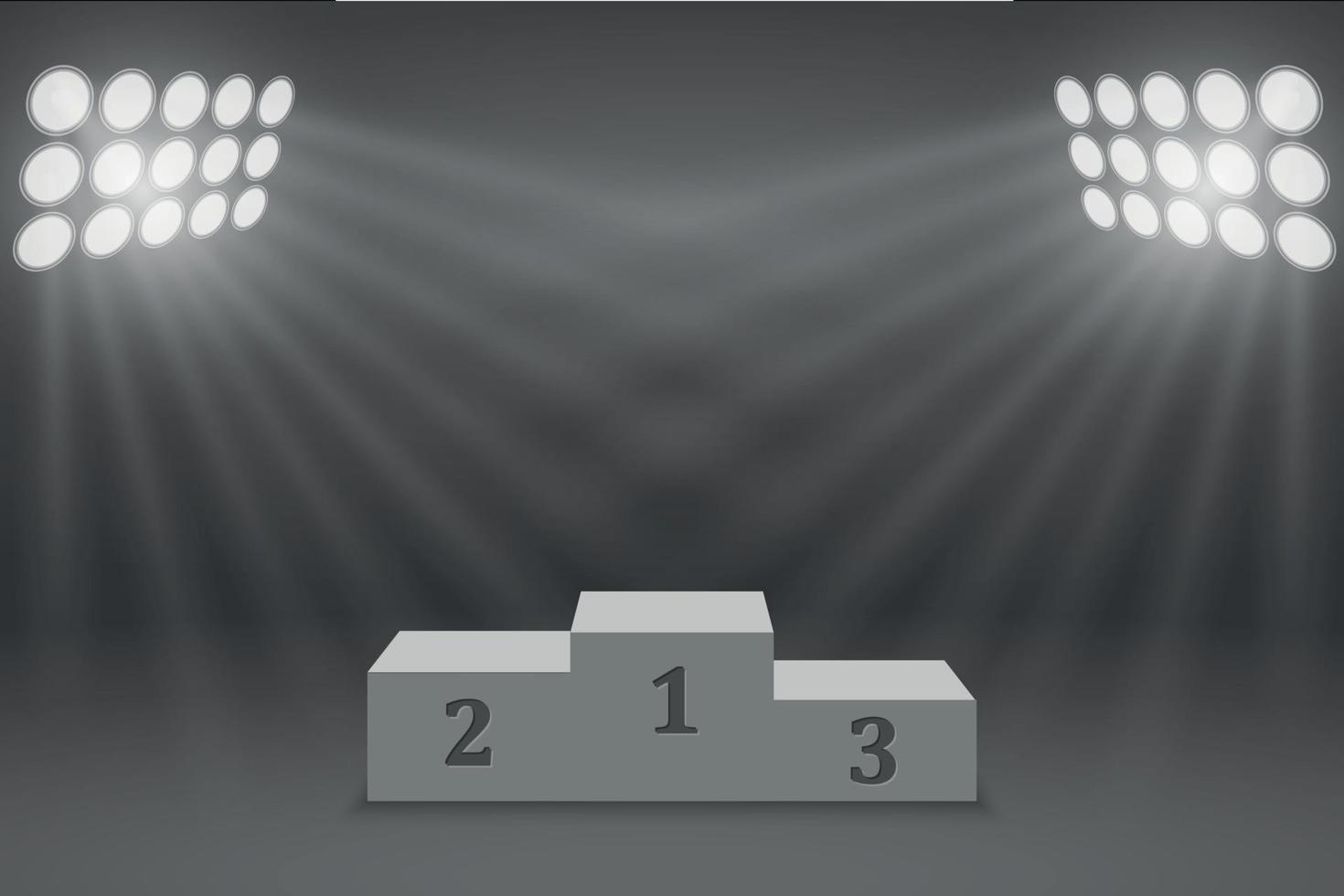 pedestal podium illuminated vector