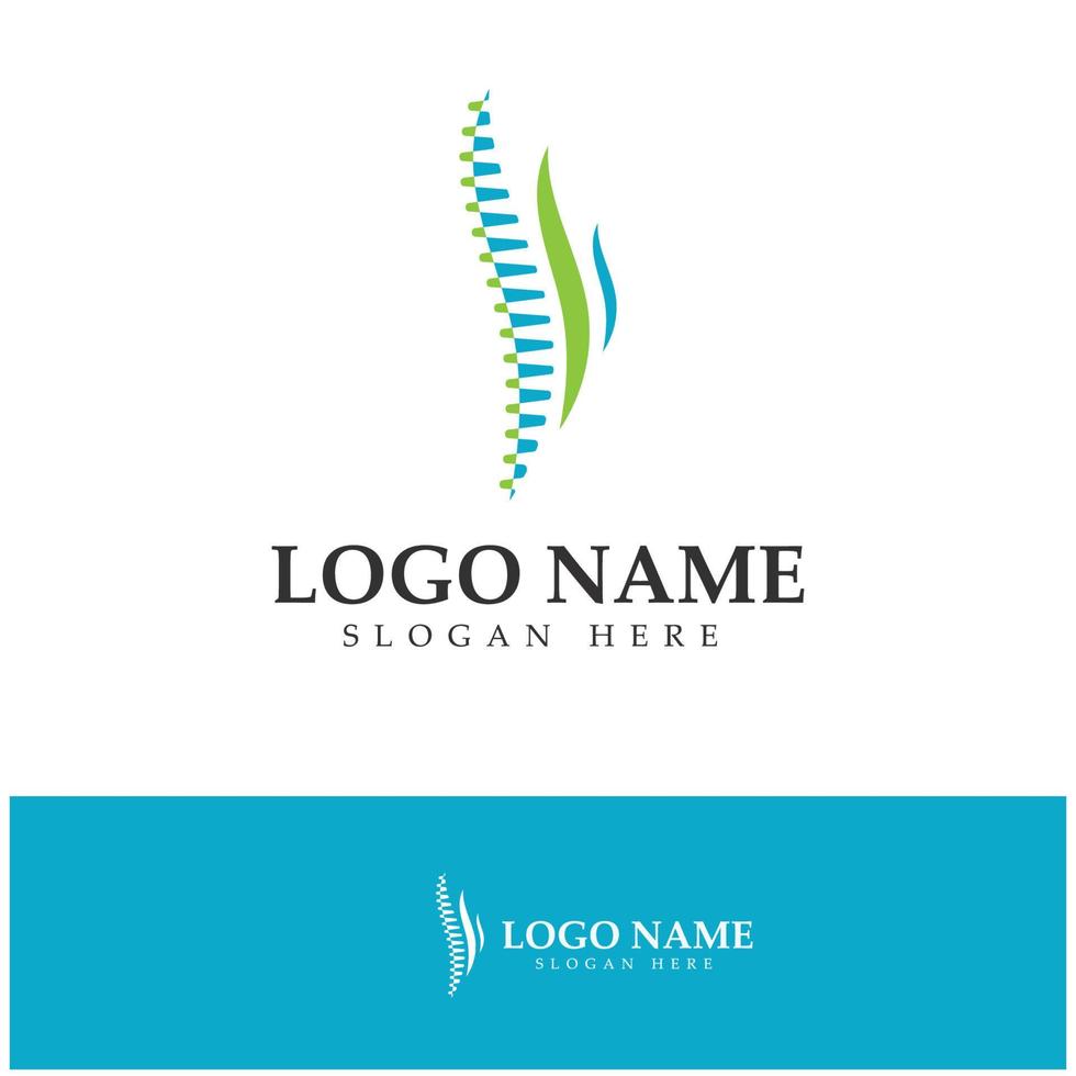 Spine diagnostics symbol logo template vector illustration design