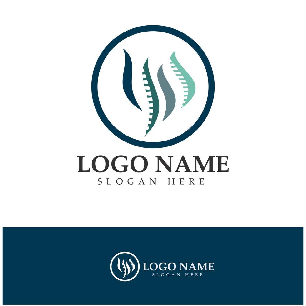 Spine diagnostics symbol logo template vector illustration design