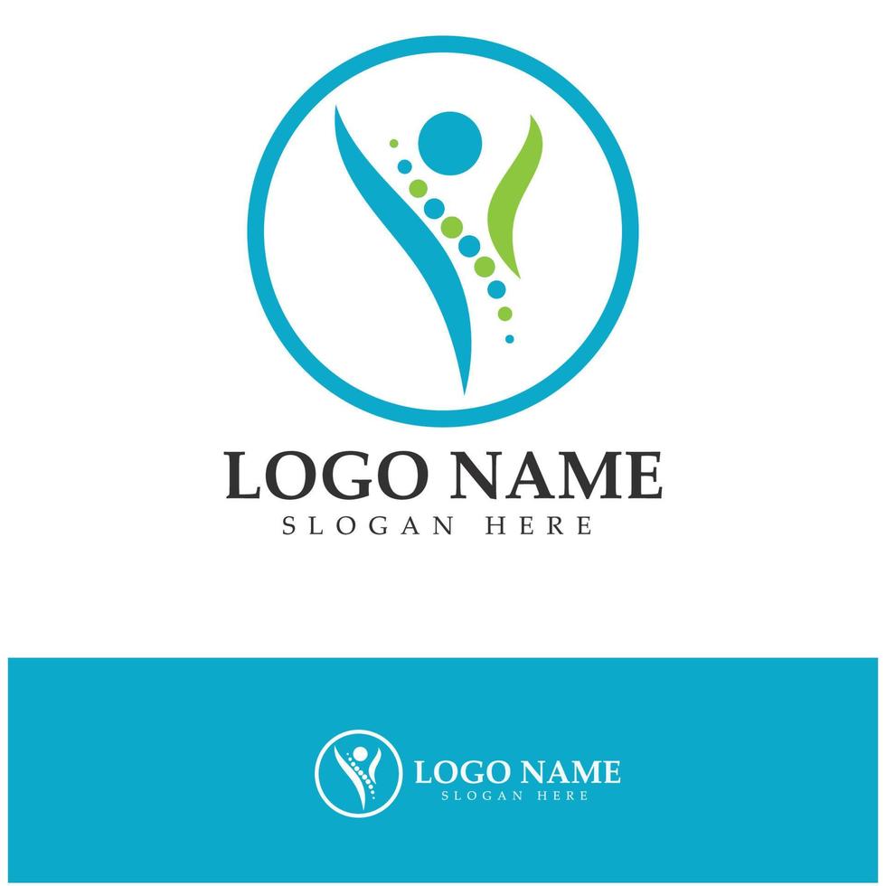 Spine diagnostics symbol logo template vector illustration design